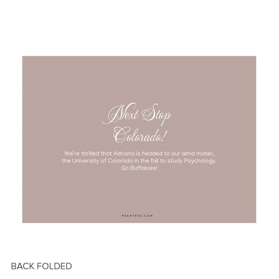 graduation invitation with customizable text area and logo placeholder