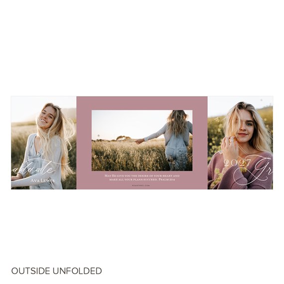 graduation invitation with photo area and text