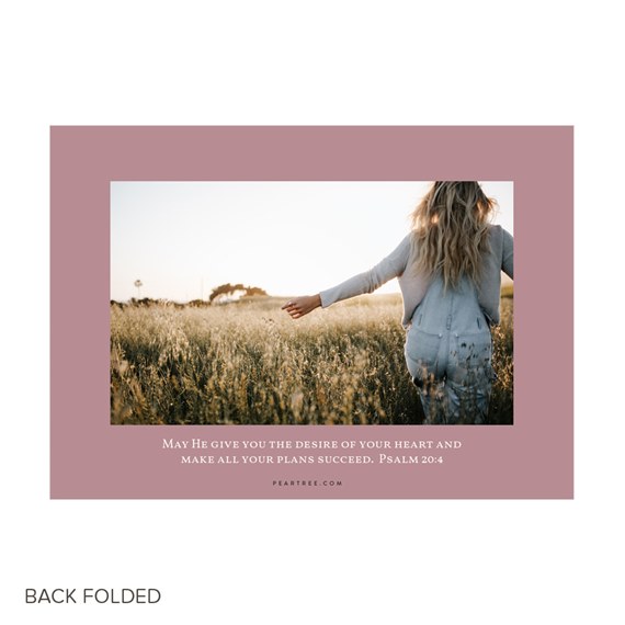 photo placeholder with mauve border and quote text area