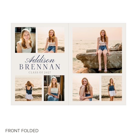 graduation invitation with photo placeholders and text