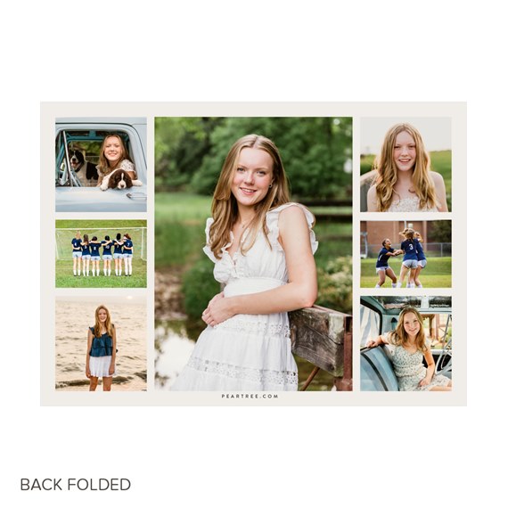 photo collage with six images, graduation invitation design