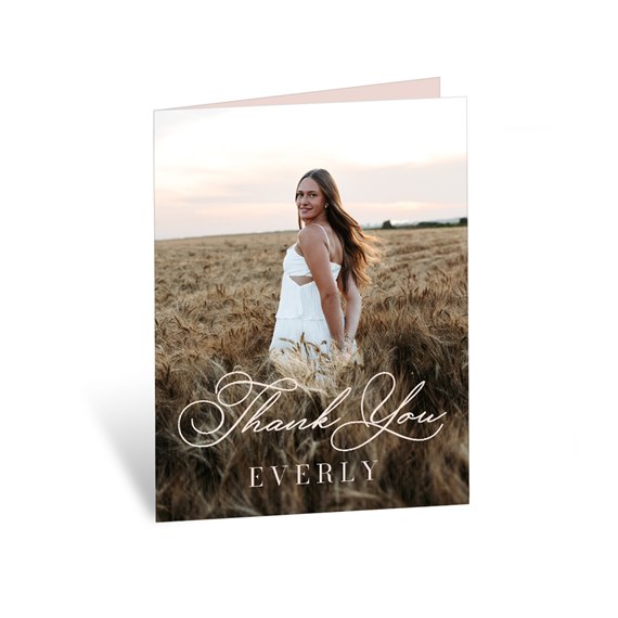 thank you card with photo area