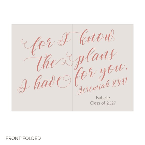 graduation invitation with cursive text and customizable text area