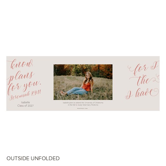graduation invitation with photo placeholder and decorative text