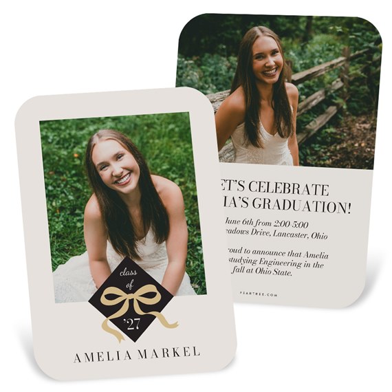 graduation party invitations with photo placeholder and text area