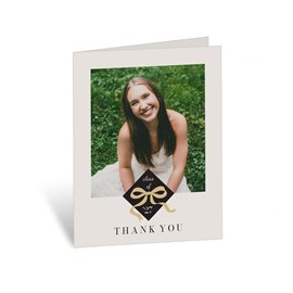 Cap & Bow - Graduation Thank You Card