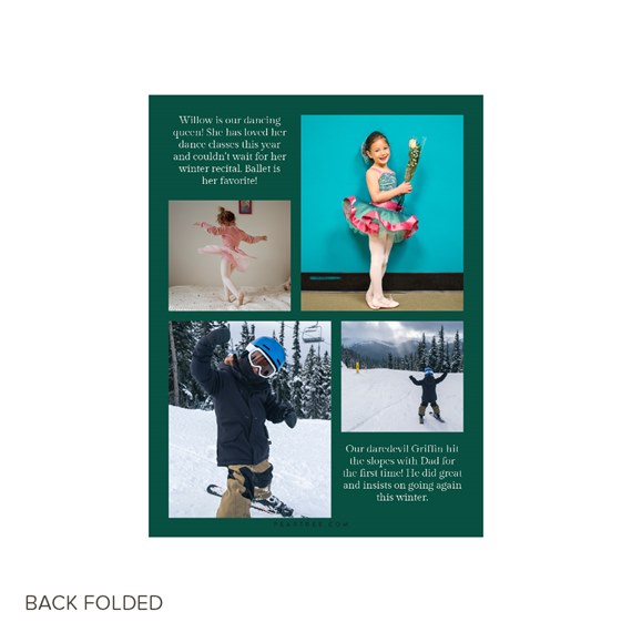 Christmas card with multiple photo placeholders and text areas
