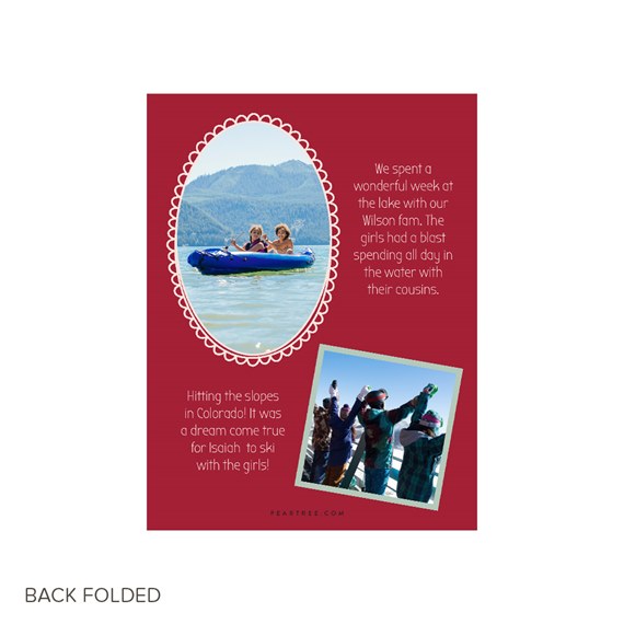 Christmas card with photo placeholders and text areas