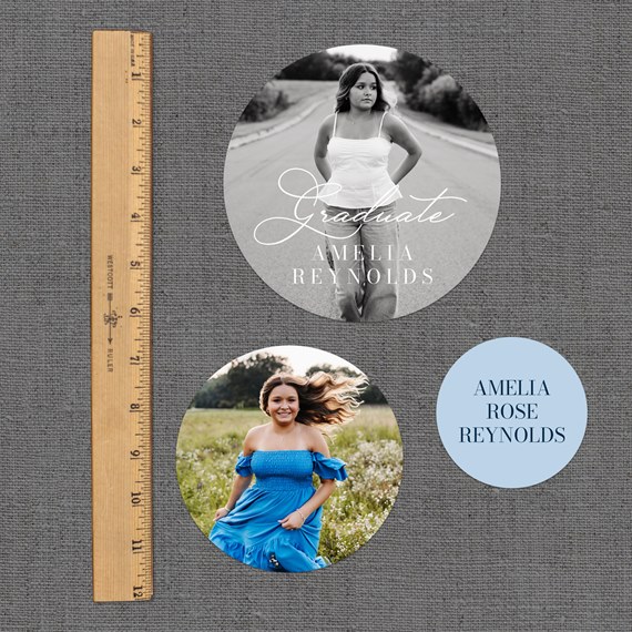 two photo placeholders with text