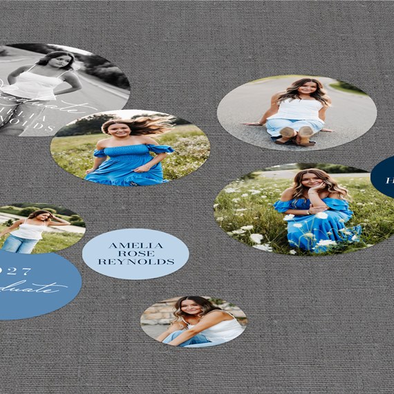 collage of photo placeholders with text area