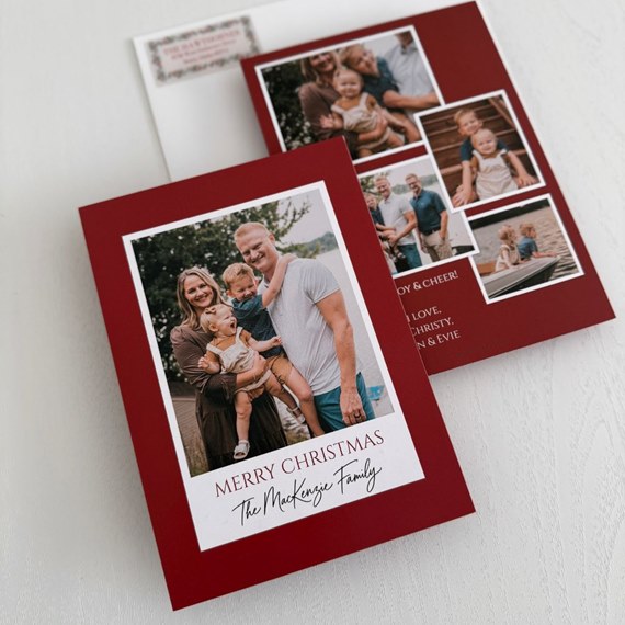 Christmas card with photo area and collage