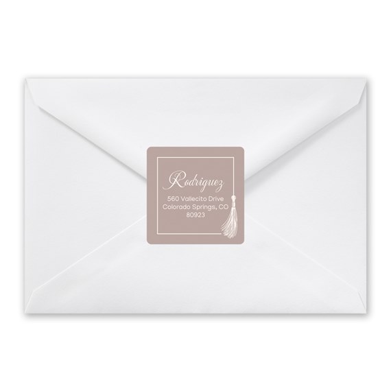 address label with customizable text area