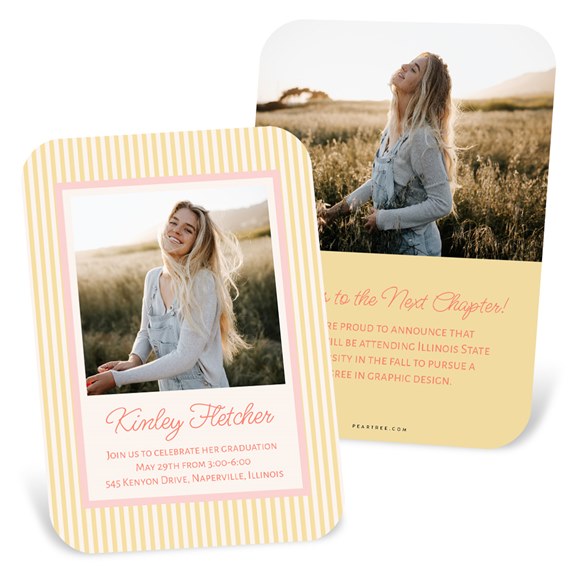 graduation announcements with photo placeholders
