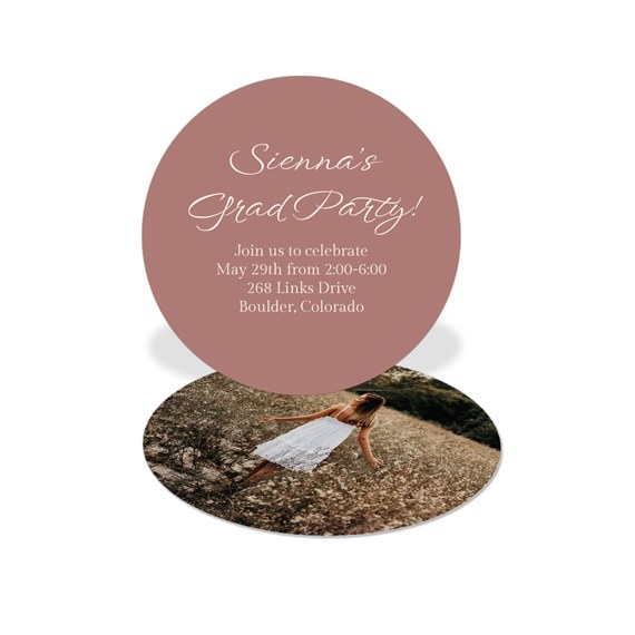 graduation insert card with photo placeholder