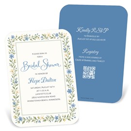 Blooms in Blue - Bridal Shower Invitations
