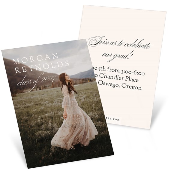 graduation party invitation with photo placeholder