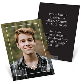Tassel Border - Mini Graduation Invitations
