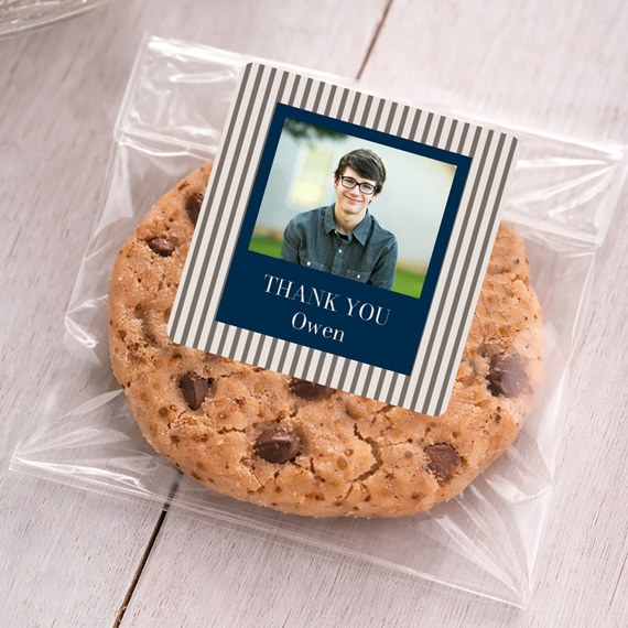 graduation sticker with photo area and text