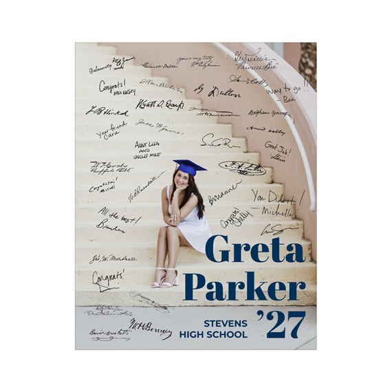 graduation signature poster with photo placeholder