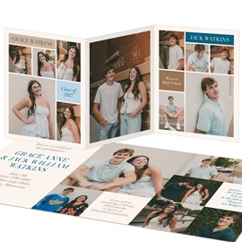 Twin Collage - Graduation Party Invitations