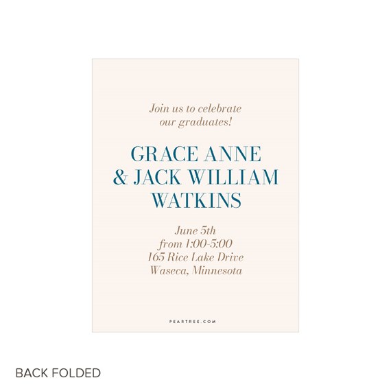 graduation party invitation with customizable text area