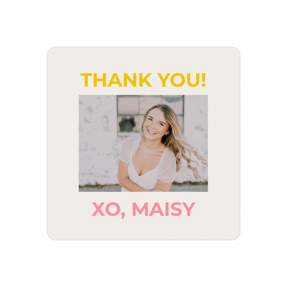 customizable text area with photo placeholder