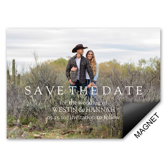 save the date magnet with photo area
