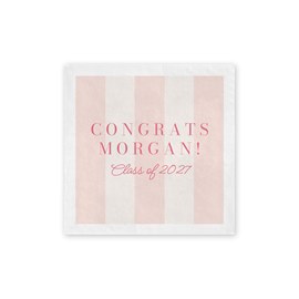 Sweetest Stripes - Graduation Beverage Napkin
