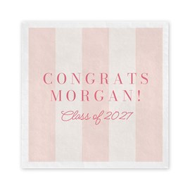 Sweetest Stripes - Graduation Dinner Napkin