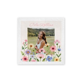 Wildflower - Graduation Beverage Napkin