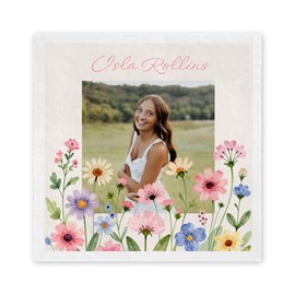 Wildflower - Graduation Dinner Napkin
