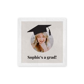 Grad Vibes - Graduation Beverage Napkin