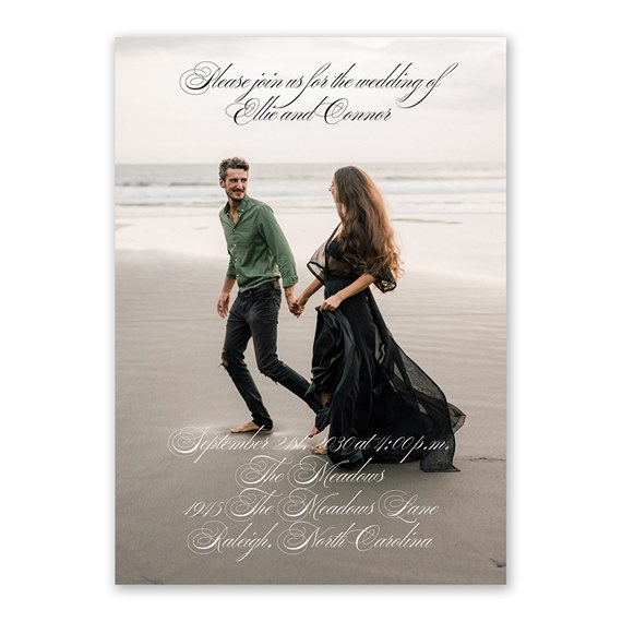 elegant wedding invitation with customizable text area