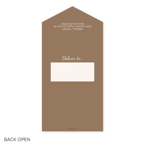 seal and send wedding invitation with customizable text area
