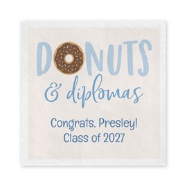 Donuts and Diplomas - Graduation Dinner Napkin