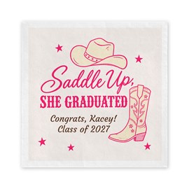 Saddle Up - Graduation Dinner Napkin