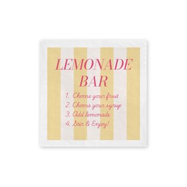 Lemonade Bar - Beverage Napkin