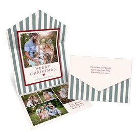 Festive Stripes - Seal & Send Christmas Card
