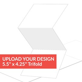 Upload Your Design - 5.5 x 4.25 Trifold Memorial Card