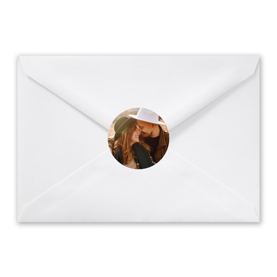 white envelope with photo placeholder