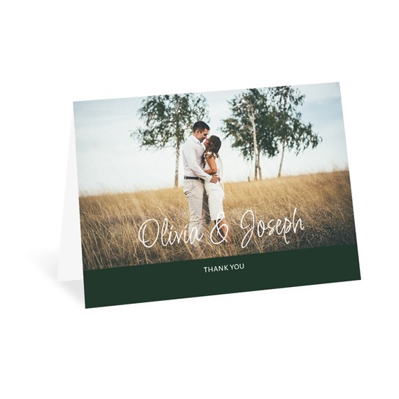 thank you card with photo placeholder