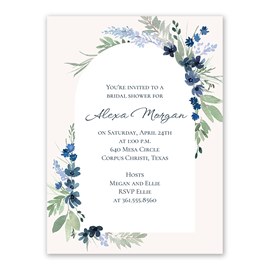 Arched Blooms - Bridal Shower Invitations