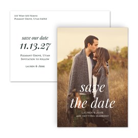 Front and Center - Save the Date Postcard