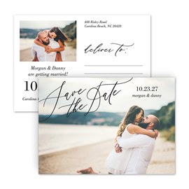 Simply Elegant - Save the Date Postcard
