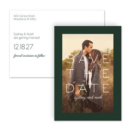 Through the Text - Save the Date Postcard