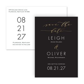 Gold Details - Save the Date Postcard