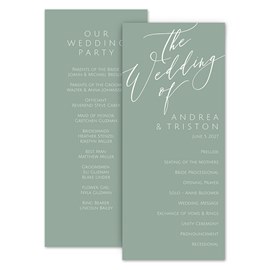 Chic Script - Wedding Program