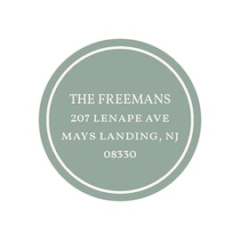 Round Frame - Address Label