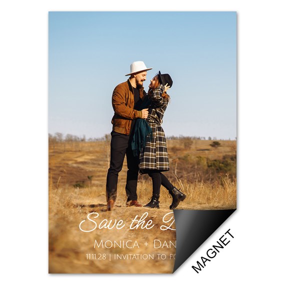 photo placeholder with save the date design, magnet