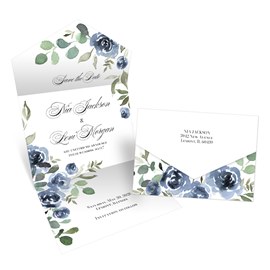 Blue Roses - Seal and Send Save the Date